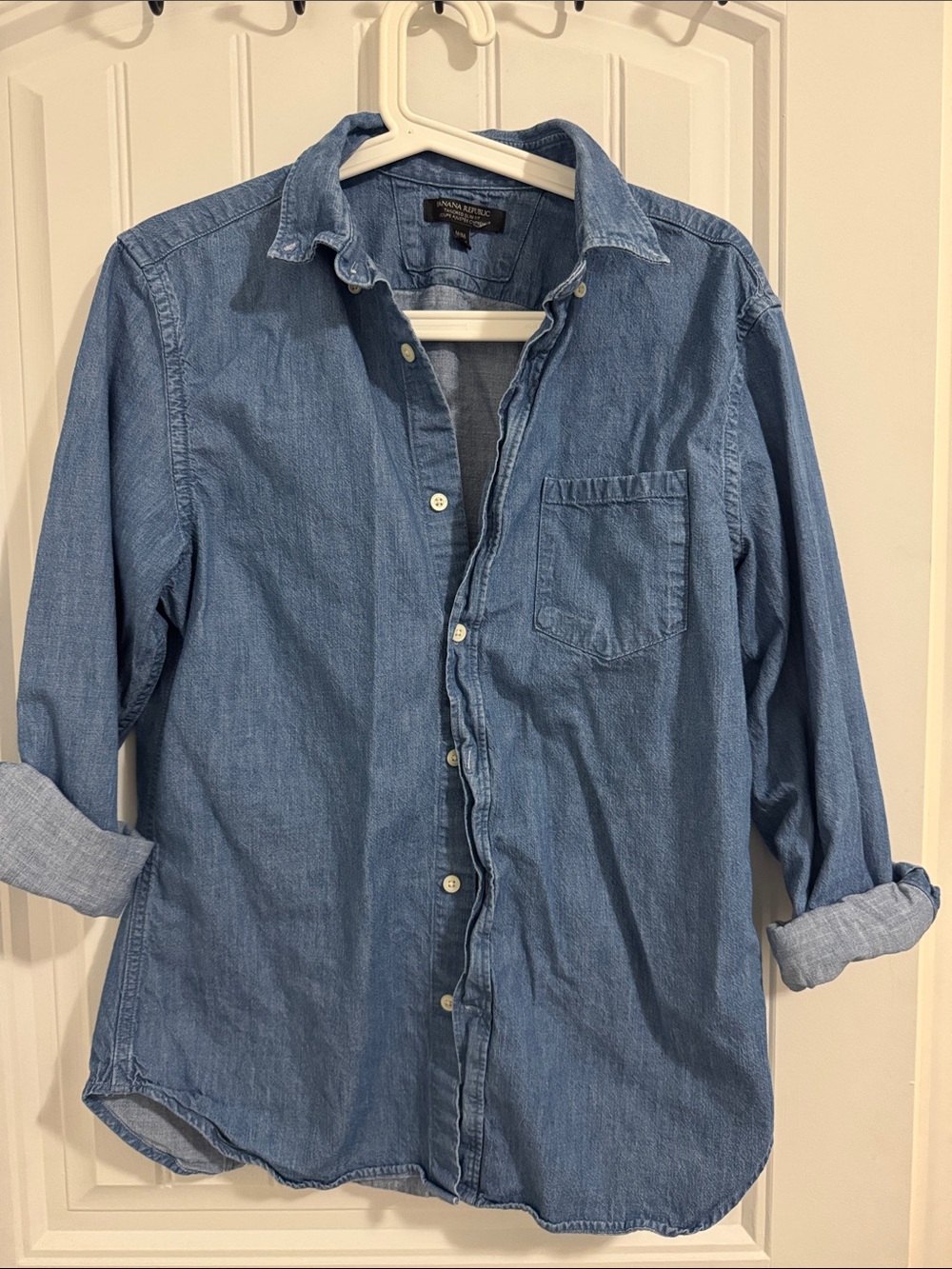 Banana Republic Light Blue Denim Button-Down Shirt